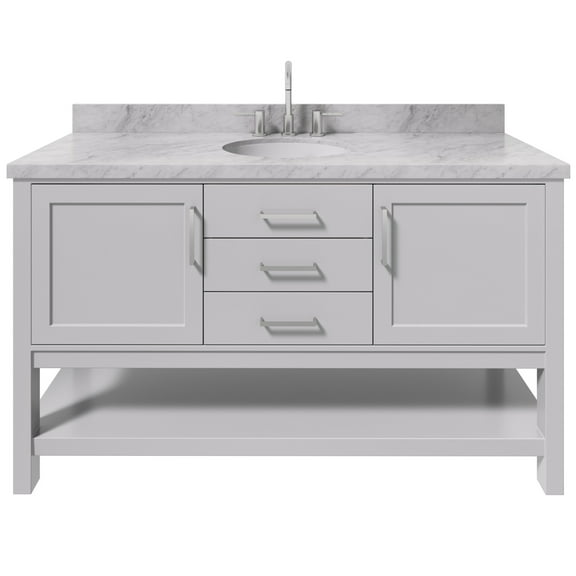 Ariel R061scwovo Bayhill 60" Free Standing Single Basin Vanity Set - Grey
