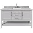 thumbnail image 1 of Ariel R061SCWRVOGRY Bayhill 60" Free Standing Single Basin Vanity Set - Grey, 1 of 7