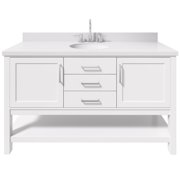 Ariel R061SWQOVOWHT Bayhill 60" Free Standing Single Basin Vanity Set - White