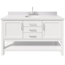 Ariel R061swqovo Bayhill 60" Free Standing Single Basin Vanity Set - White