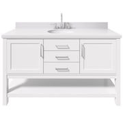 Ariel R061SWQOVOWHT Bayhill 60" Free Standing Single Basin Vanity Set - White