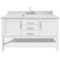 thumbnail image 1 of Ariel R061SWQRVOWHT Bayhill 60" Free Standing Single Basin Vanity Set - White, 1 of 7