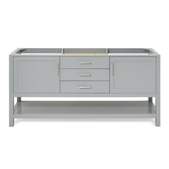 Ariel R072d-Bc Bayhill 72" Double Free Standing Vanity Cabinet Only - Grey