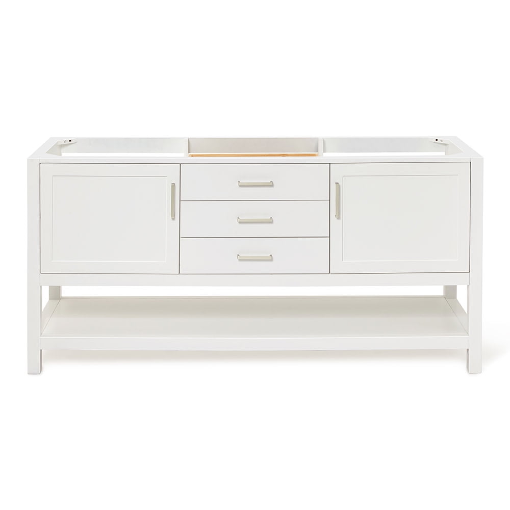 Bayhill 72'' White Solid Wood Double Freestanding Bathroom Vanity