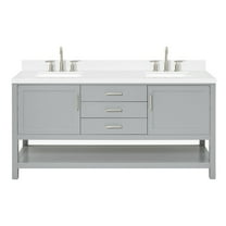 Ariel R072dcqrvo Bayhill 72" Free Standing Double Basin Vanity Set - Grey