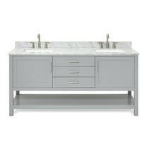 Ariel R073dcw2rvo Bayhill 72" Free Standing Double Basin Vanity Set - Grey