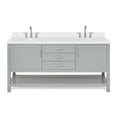 thumbnail image 1 of Ariel R073DWQOVOGRY Bayhill 72" Free Standing Double Basin Vanity Set - Grey / Pure White, 1 of 7