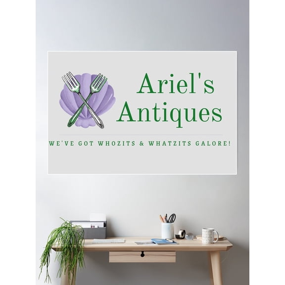 Ariel'S Antiques Poster Wall Art, Modern Wall Decor For Living Room Bedroom, 12x18 UNFRAMED