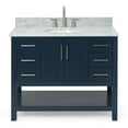 thumbnail image 1 of Ariel S043SCW2OVOMNB Magnolia 42" Free Standing Single Basin Vanity Set - Midnight Blue /, 1 of 7