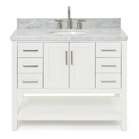 Ariel S043scwovo Magnolia 42" Free Standing Single Basin Vanity Set - White