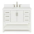 thumbnail image 1 of Ariel S043swqovo Magnolia 42" Free Standing Single Basin Vanity Set - White / Pure White, 1 of 7