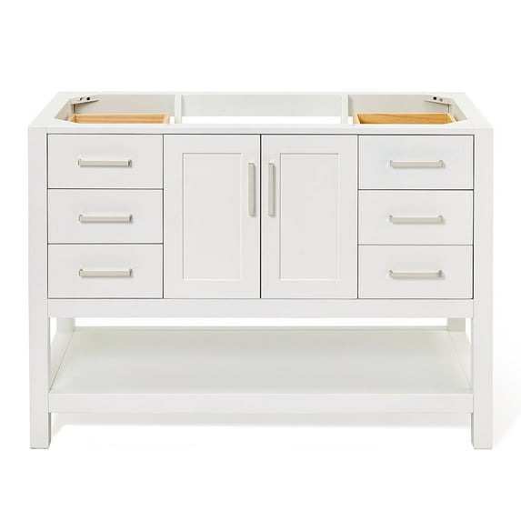 Ariel S048s-Bc Magnolia 48" Single Free Standing Vanity Cabinet Only - White