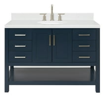 Ariel S048scqovo Magnolia 48" Free Standing Single Basin Vanity Set - Blue