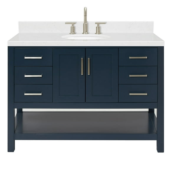 Ariel S048scqovo Magnolia 48" Free Standing Single Basin Vanity Set - Blue
