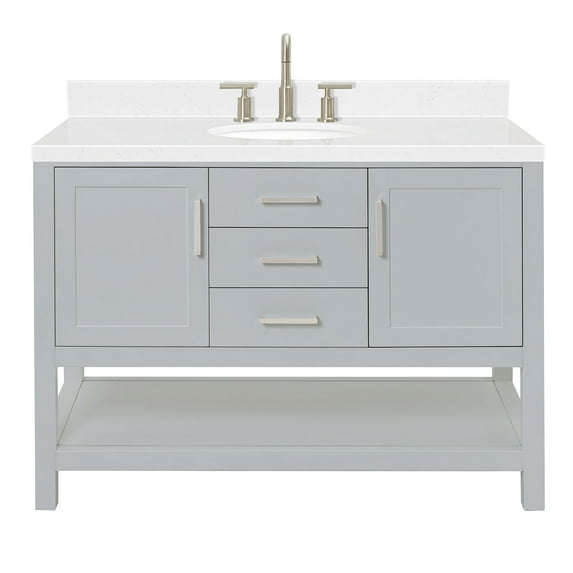 Ariel S048scqovo Magnolia 48" Free Standing Single Basin Vanity Set - Grey