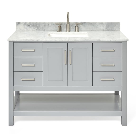 Ariel S049SCW2RVOGRY Magnolia 48" Free Standing Single Basin Vanity Set - Grey