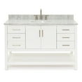thumbnail image 1 of Ariel S055SCW2OVOWHT Magnolia 54" Free Standing Single Basin Vanity Set - White, 1 of 7