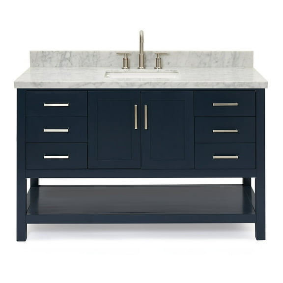 Ariel S055scwrvo Magnolia 54" Free Standing Single Basin Vanity Set - Midnight Blue /