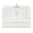 thumbnail image 1 of Ariel S055SWQRVOWHT Magnolia 54" Free Standing Single Basin Vanity Set - White / Pure, 1 of 7
