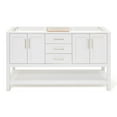 thumbnail image 1 of Ariel S060d-Bc Magnolia 60" Double Free Standing Vanity Cabinet Only - White, 1 of 7