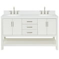 thumbnail image 1 of Ariel S060DCQOVOWHT Magnolia 60" Free Standing Double Basin Vanity Set - White, 1 of 7