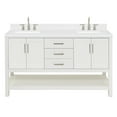 thumbnail image 1 of Ariel S060DCQRVOWHT Magnolia 60" Free Standing Double Basin Vanity Set - White, 1 of 7