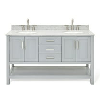 Ariel S061dcw2ovo Magnolia 60" Free Standing Double Basin Vanity Set - Grey