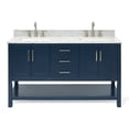 thumbnail image 1 of Ariel S061DCW2RVOMNB Magnolia 60" Free Standing Double Basin Vanity Set - Midnight Blue /, 1 of 7