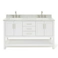 thumbnail image 1 of Ariel S061DCW2RVOWHT Magnolia 60" Free Standing Double Basin Vanity Set - White, 1 of 7