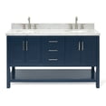 thumbnail image 1 of Ariel S061DCWOVOMNB Magnolia 60" Free Standing Single Basin Vanity Set - Midnight Blue /, 1 of 7