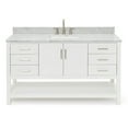 thumbnail image 1 of Ariel S061SCW2RVOWHT Magnolia 60" Free Standing Single Basin Vanity Set - White, 1 of 7
