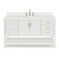 thumbnail image 1 of Ariel S061SWQOVOWHT Magnolia 60" Free Standing Single Basin Vanity Set - White / Pure, 1 of 7