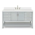 thumbnail image 1 of Ariel S061SWQRVOGRY Magnolia 60" Free Standing Single Basin Vanity Set - Grey / Pure White, 1 of 7