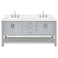 thumbnail image 1 of Ariel S072DCQRVOGRY Magnolia 72" Free Standing Double Basin Vanity Set - Grey, 1 of 7