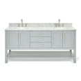 thumbnail image 1 of Ariel S073dcw2ovo Magnolia 72" Free Standing Double Basin Vanity Set - Grey, 1 of 7