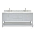 thumbnail image 1 of Ariel S073DCW2RVOGRY Magnolia 72" Free Standing Double Basin Vanity Set - Grey, 1 of 7