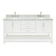 thumbnail image 1 of Ariel S073DCWOVOWHT Magnolia 72" Free Standing Double Basin Vanity Set - White, 1 of 7