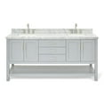 thumbnail image 1 of Ariel S073DCWRVOGRY Magnolia 72" Free Standing Double Basin Vanity Set - Grey, 1 of 7
