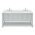thumbnail image 1 of Ariel S073dwqovo Magnolia 72" Free Standing Double Basin Vanity Set - Grey / Pure White, 1 of 7