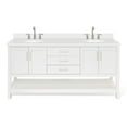 thumbnail image 1 of Ariel S073dwqovo Magnolia 72" Free Standing Double Basin Vanity Set - White / Pure White, 1 of 7