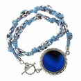thumbnail image 1 of Ariel Sterling Multi-Woven Double Wrap Fitness Tracking Bracelet, Silver & Blue, 1 of 3