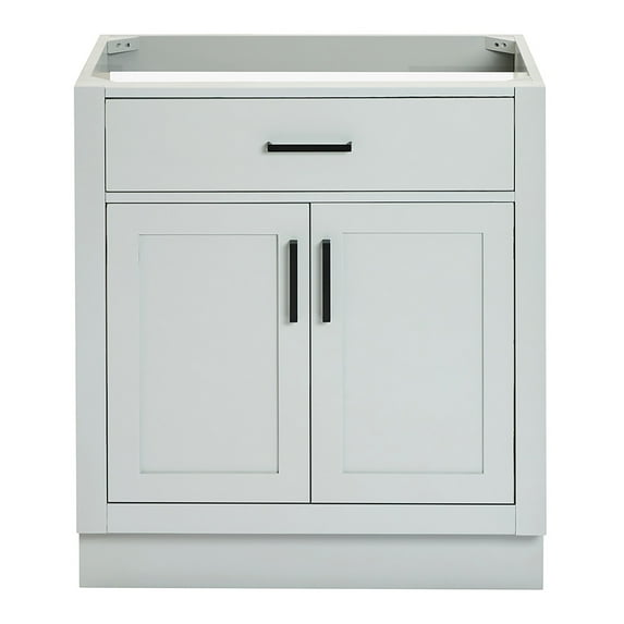 Ariel Hepburn 30 In. Single Sink Base Cabinet In Grey