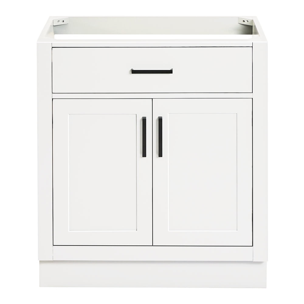 Hepburn 30" White Hardwood Single Freestanding Vanity Cabinet