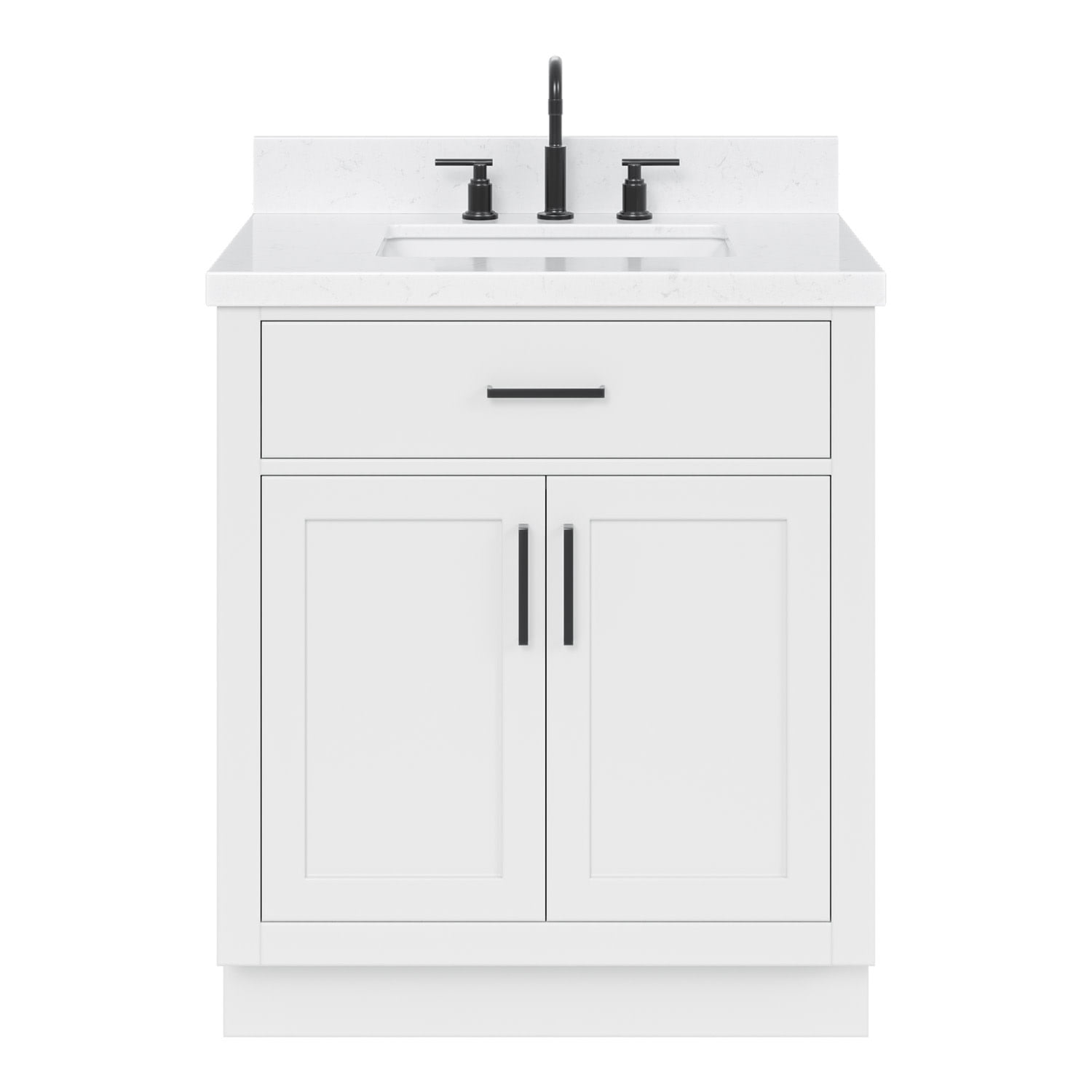 Hepburn 30" White Freestanding Single Basin Vanity Set