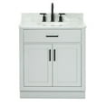 thumbnail image 1 of Ariel Hepburn 31 In. Oval Sink Vanity With 0.75 In. Carrara White Countertop In Grey, 1 of 10