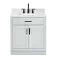 thumbnail image 1 of Ariel Hepburn 31 In. Rectangle Sink Vanity With 0.75 In. Carrara White Countertop In Grey, 1 of 9