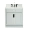 thumbnail image 1 of Ariel Hepburn 31 In. Rectangle Sink Vanity With 1.5 In. Carrara White Countertop In Grey, 1 of 9