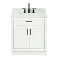 thumbnail image 1 of Ariel Hepburn 31 In. Rectangle Sink Vanity With 1.5 In. Carrara White Countertop In White, 1 of 9