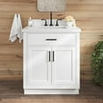 thumbnail image 1 of Ariel Hepburn 31 In. Rectangle Sink Vanity With White Quartz Countertop 1.5" Edge In White, 1 of 10