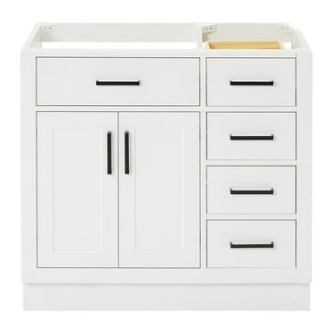 Ariel T036s-L-Bc Hepburn 36" Single Free Standing Vanity Cabinet Only - White